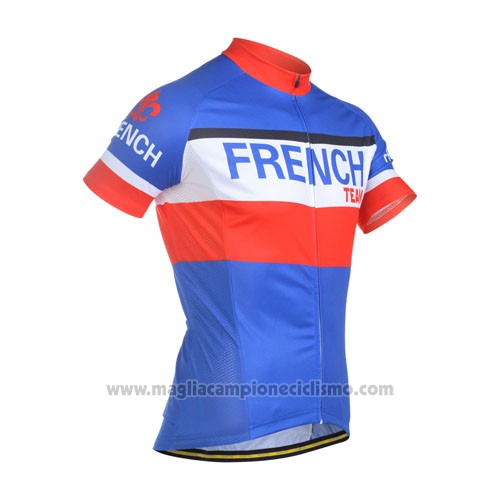 2014 Abbigliamento Ciclismo Monton Campione Francese Manica Corta e Salopette